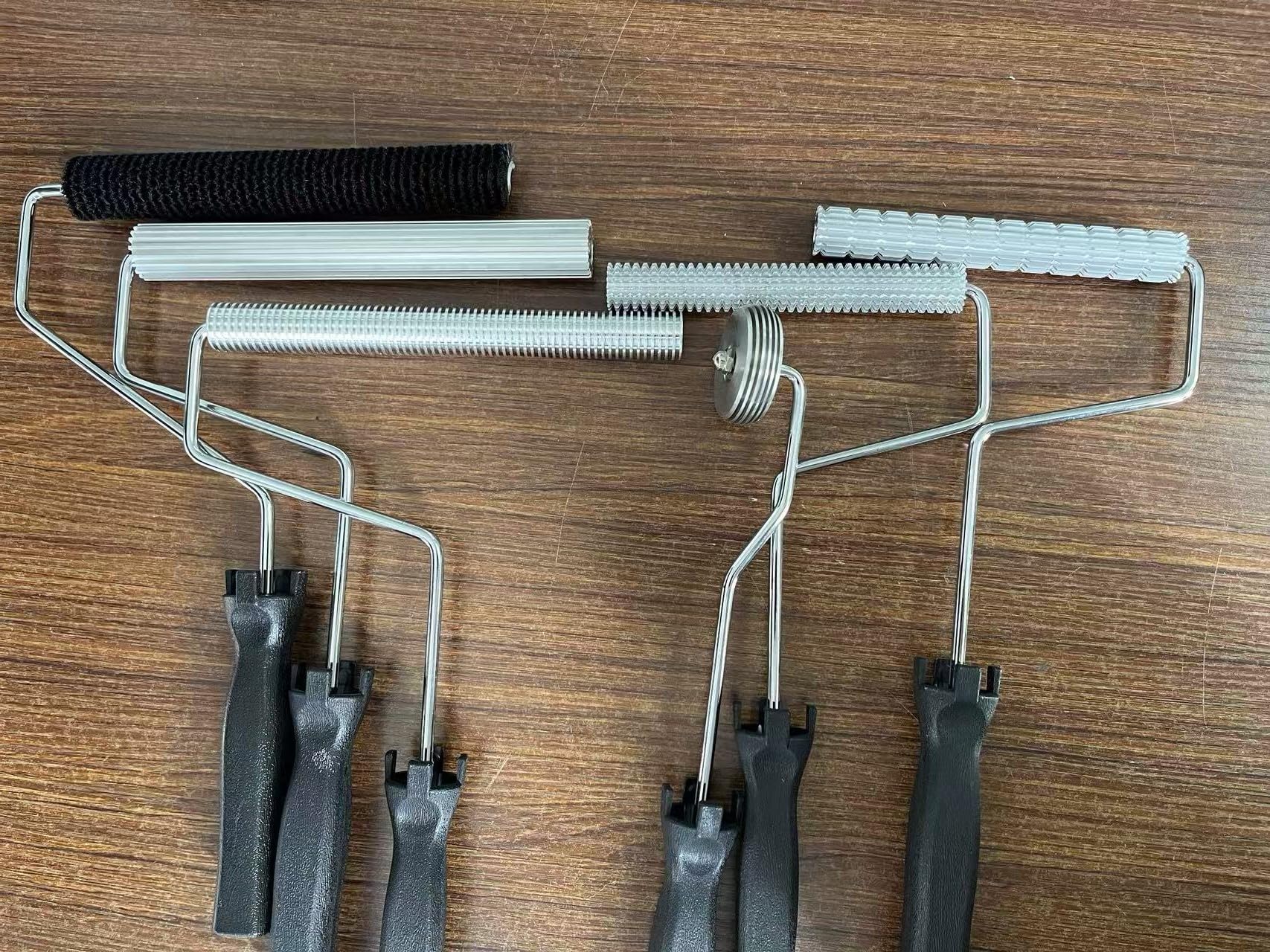 Grey Lfi Set Fiberglass Rollers Bubble Tool Fiberglass Laminating Roller, Resin Bubble Roll Composite Laminatingroller Project Kit