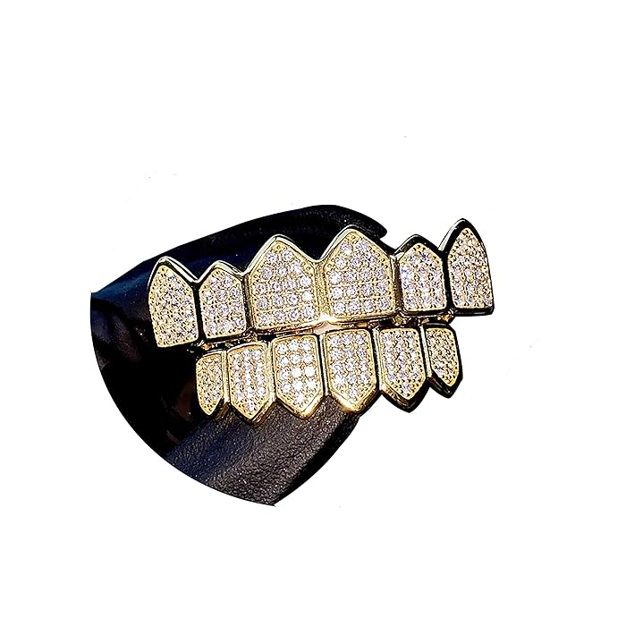 Buy 14k Joker Gold Grillz for Mouth Top Bottom Hip Hop Teeth Grills for Mouth Grillz for Mouth
