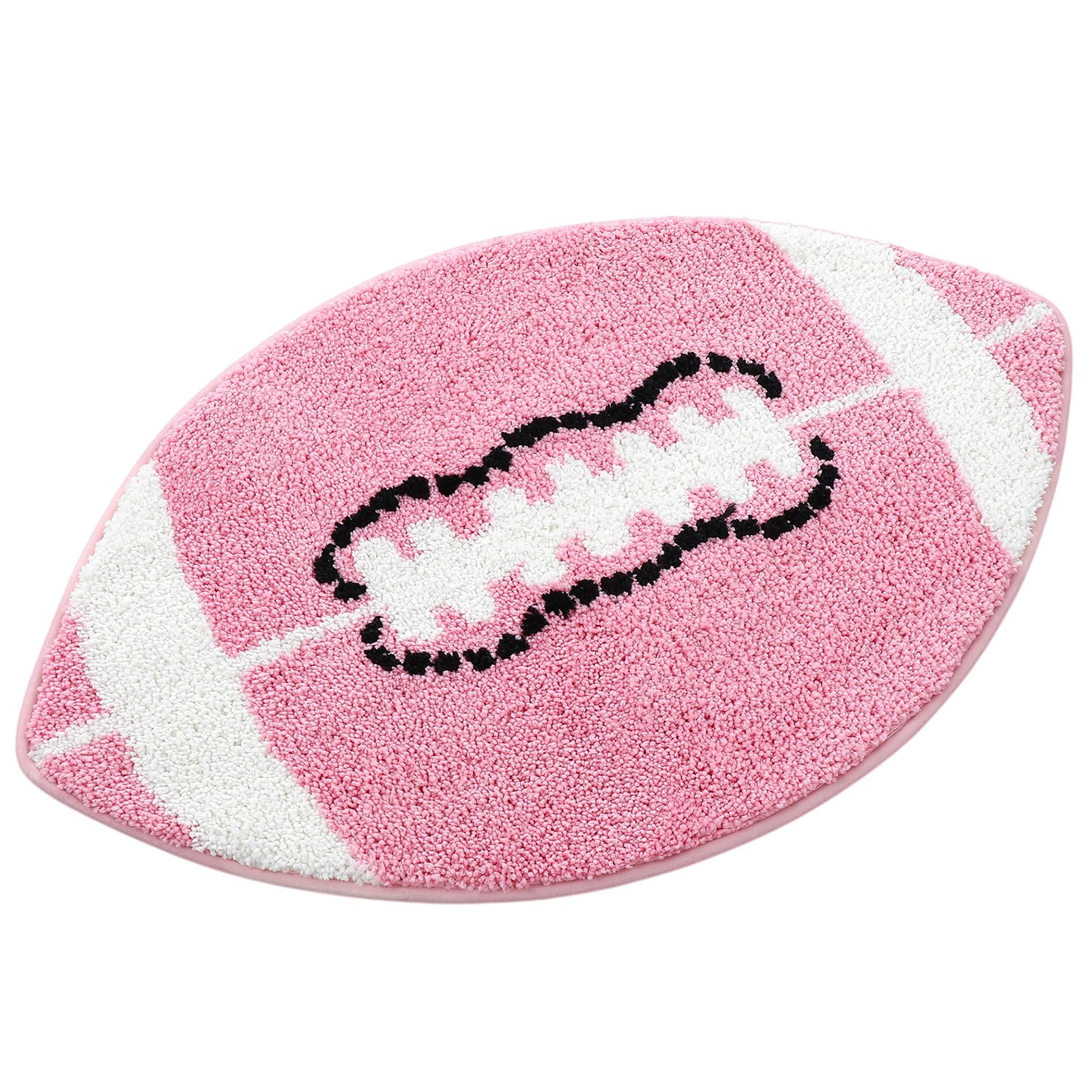 Lyrow Football Rug Pink Sports Rug, Football Room Decor 31.5" x 19.3"