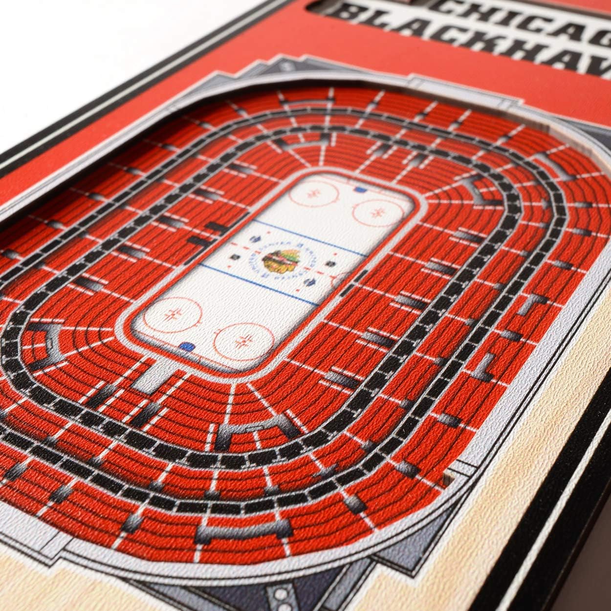 NHL Chicago Blackhawks - United Center 3D Banner, Team Colors, 6" x 19" : Sports & Outdoors