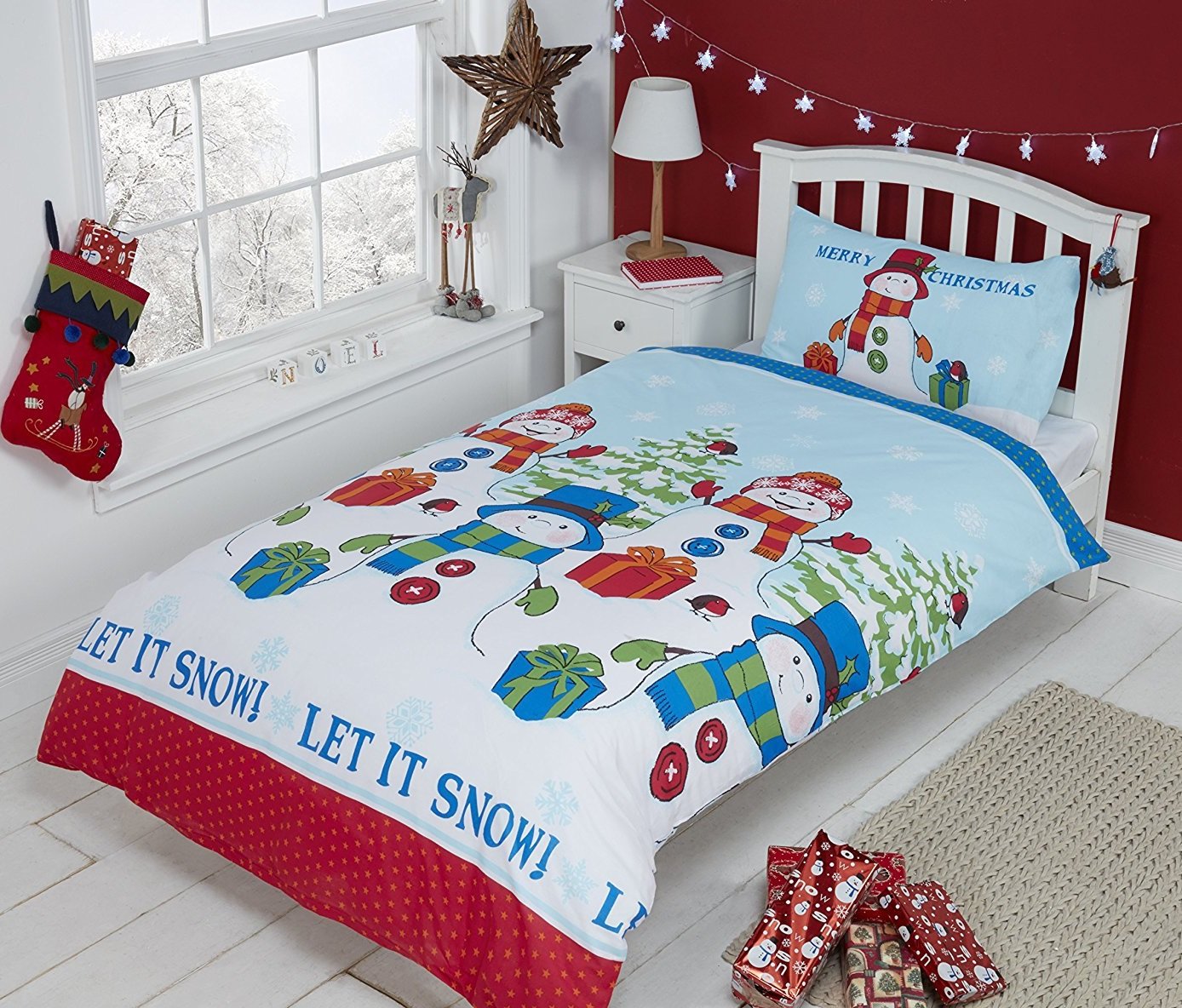 Rapport Let It Snow Snowman Duvet Set, Multi-Colour, Double