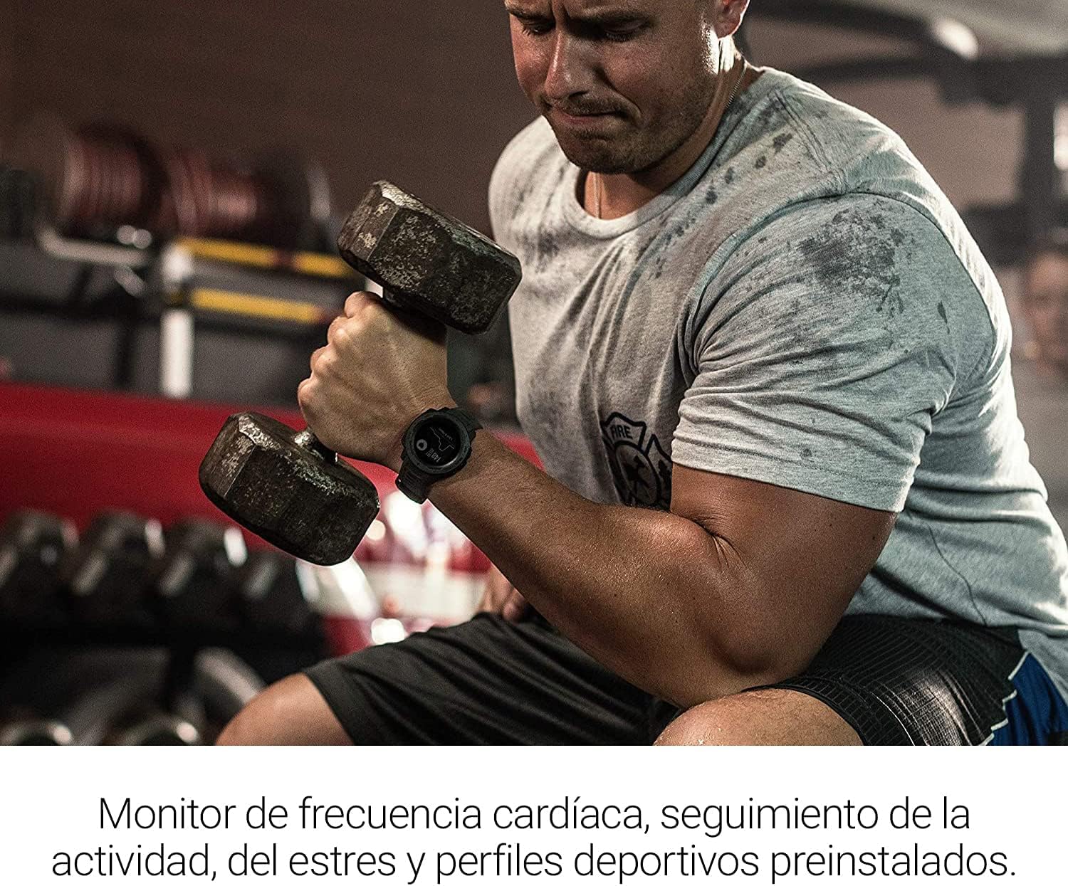 Garmin Instinct, Reloj Inteligente con GPS Resistente al Agua, Funciones Deportivas y notificaciones del Smartphone, Grafito (Reacondicionado)