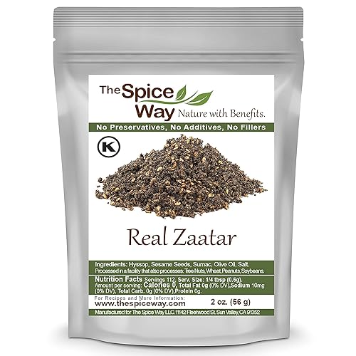 Miniatura 1 de The Spice Way - Zaatar real con mezcla de especias de hisopo  2 oz  No tomillo que se utiliza como sustituto del hisopo Con zumaco Sin aditivos sin