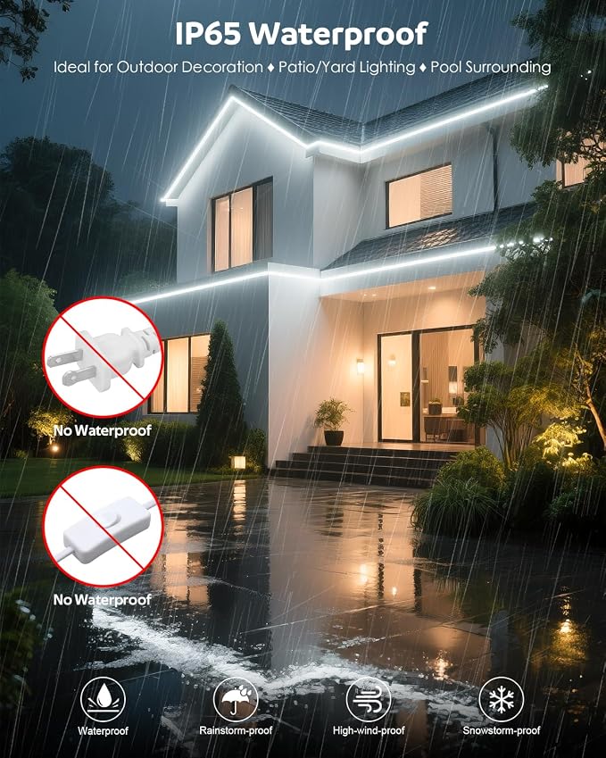 Tira Led Exterior 5M Blanco Frío Resistente Agua 120 LEDs miniatura 3