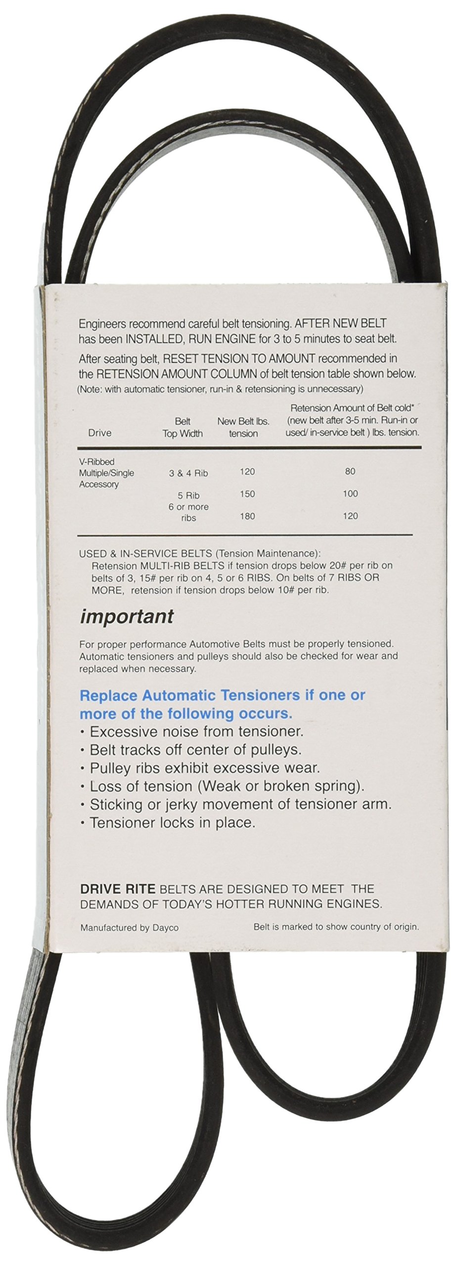 Amazon.com: Dayco 5050420DR Serpentine Belt : Automotive 