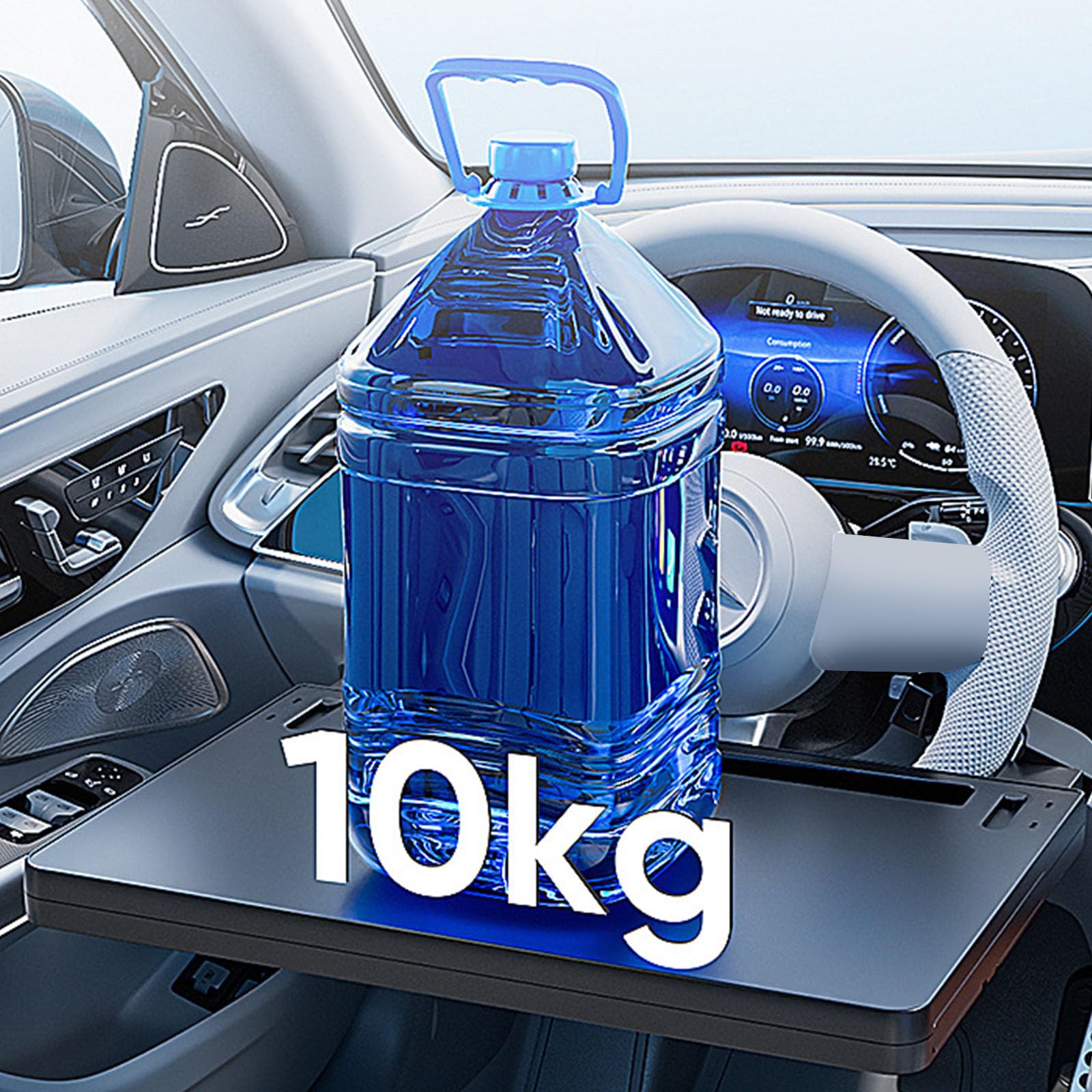 Tavolo pieghevole per auto, strumento di installazione rapida, meno regolabile, angolato, per lavoro, pasti, laptop, libri, viaggi, consolle, scrivania portatile per auto