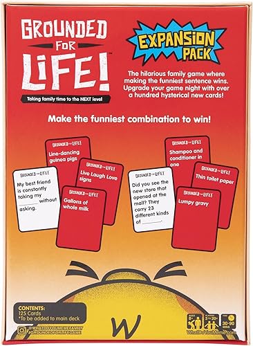 Miniatura 6 de WHAT DO YOU MEME? Paquete de expansión Grounded for Life, el mejor juego para niños, diseñado para ser añadido al juego de cartas básico Grounded