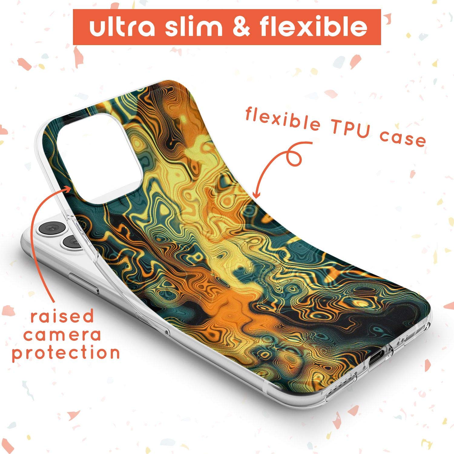 Yoedge Glitter Cover per Apple iPhone 13 Pro 6,1 con Cordino, Trasparente Morbido Silicone Custodie Marmo Disegno, Rigida PC Antiurto Brillantini Case con Laccio Tracolla per iPhone13 Pro, Marmo 8