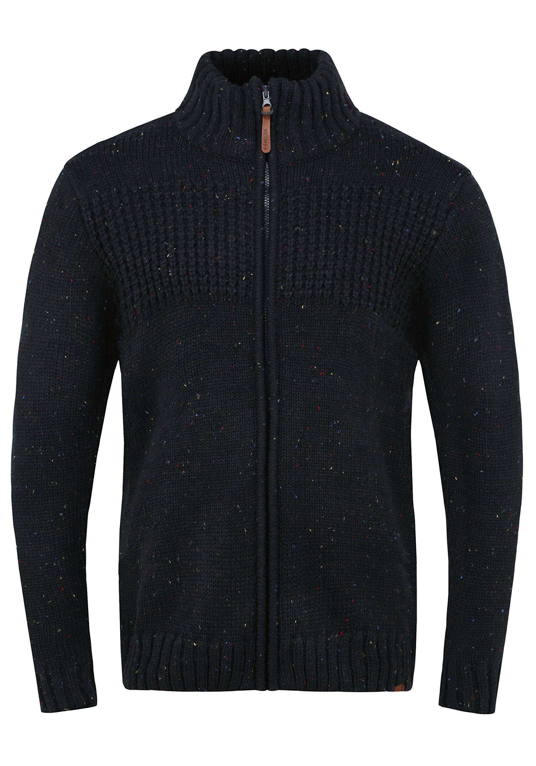 Indicode IDBergen Herren Strickjacke Cardigan Grobstrick mit Stehkragen