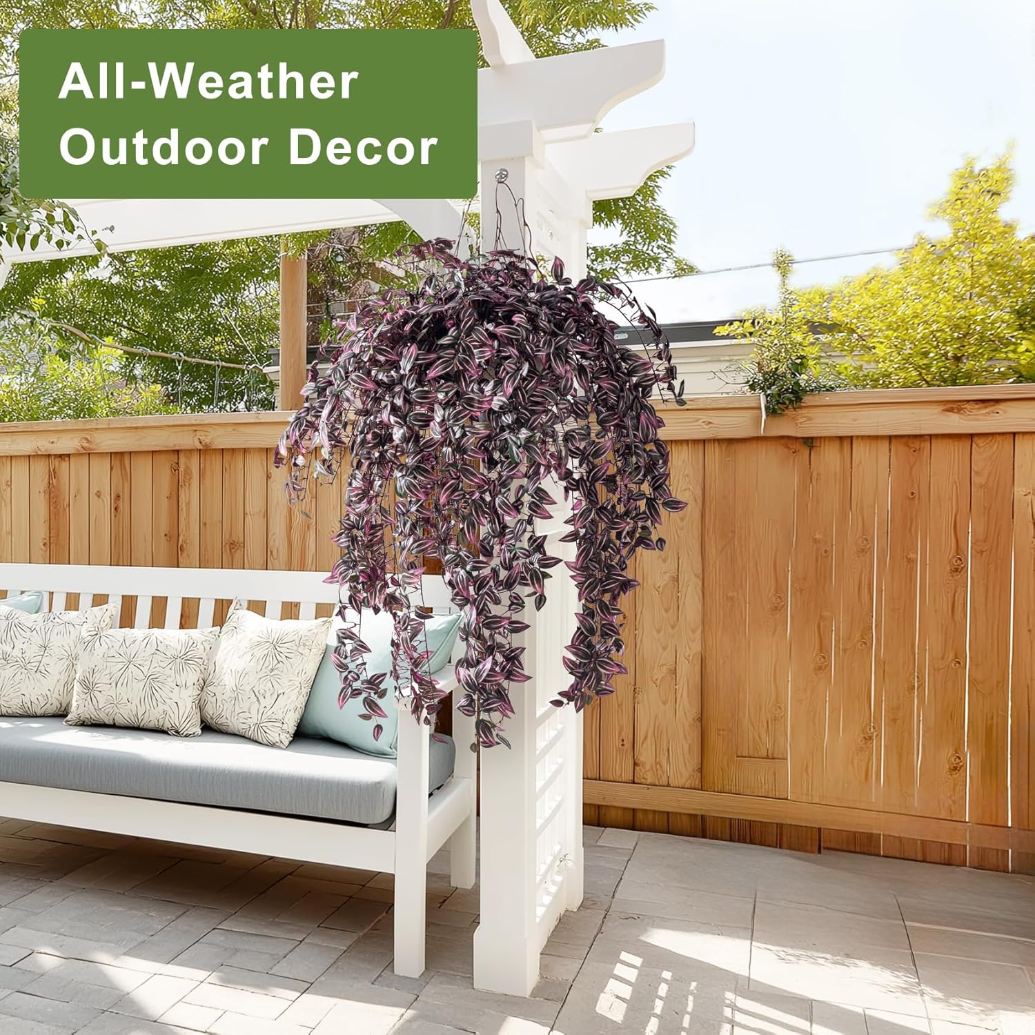 4PCS Fake Plants Decor,Artificial Watermelon Vine for Home Decor Indoor,Fake Ivy Plants Realistic Faux Plants Indoor for Home Living Room Bedroom Office Decoration