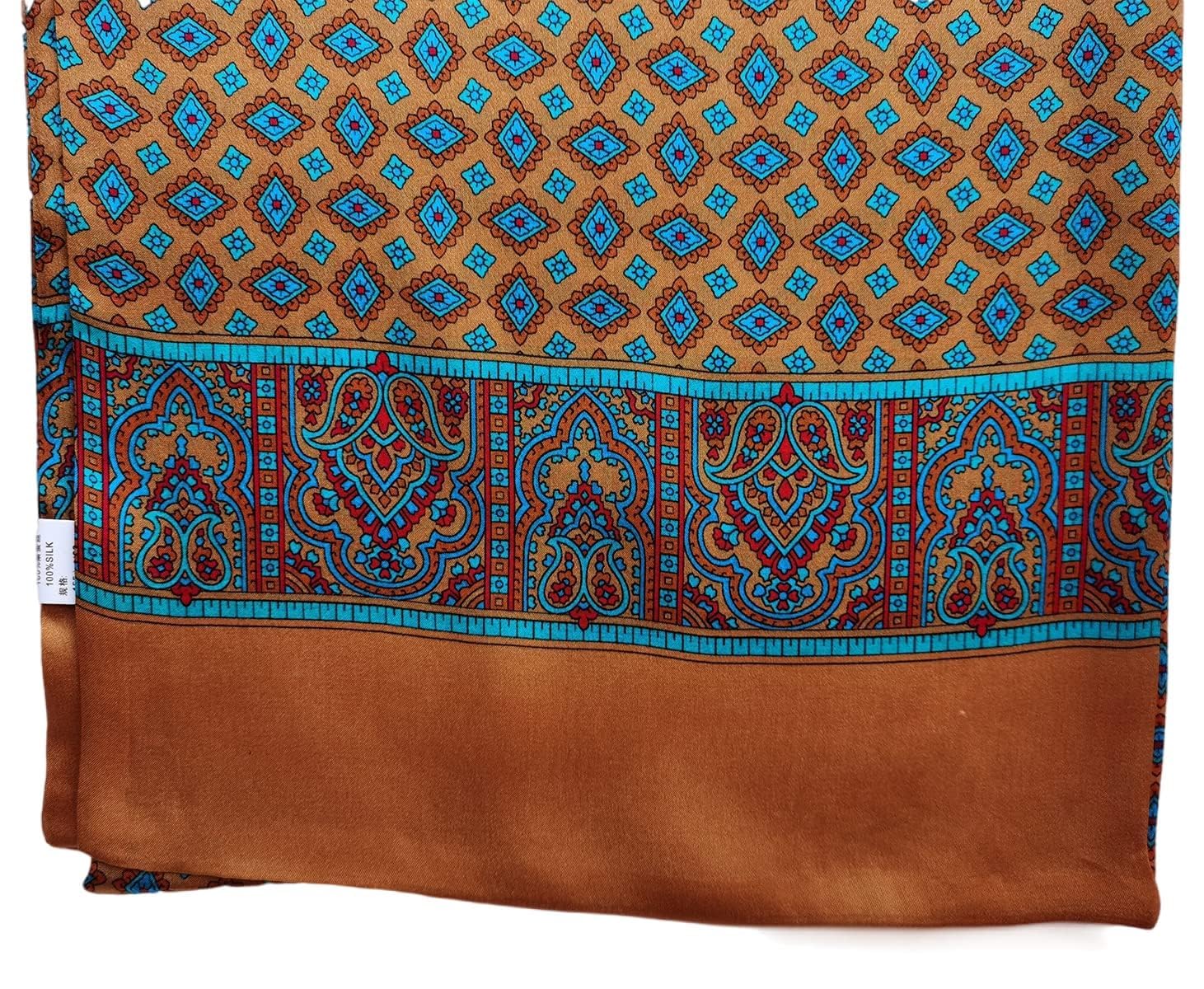 Foulard en Soie Vintage pour Homme, 100% Pure, Motif Classique, Double Couche, imprimé Gentleman