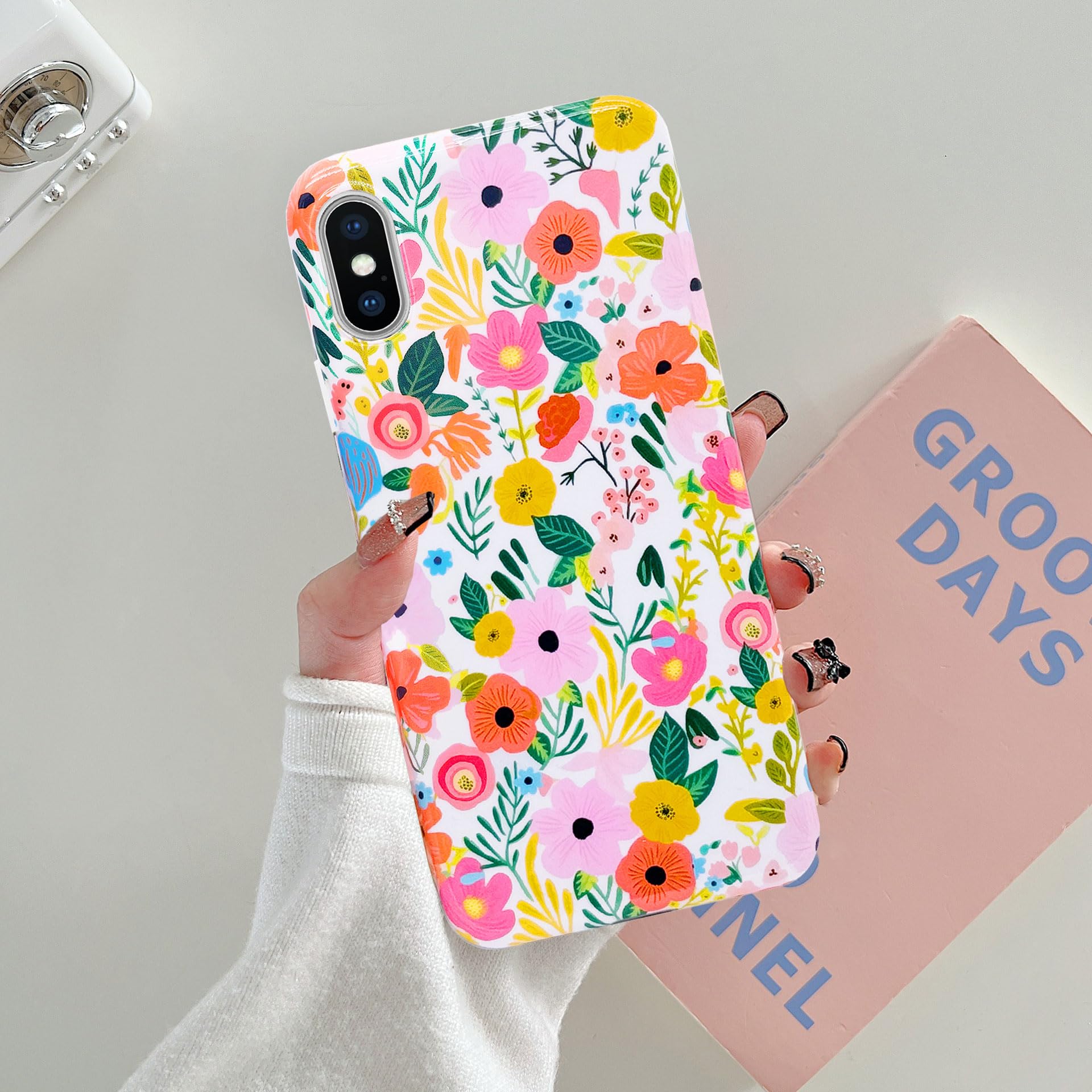 Funda De Teléfono De Flores Prensadas, Funda Phone 15 Pro Max 14 13