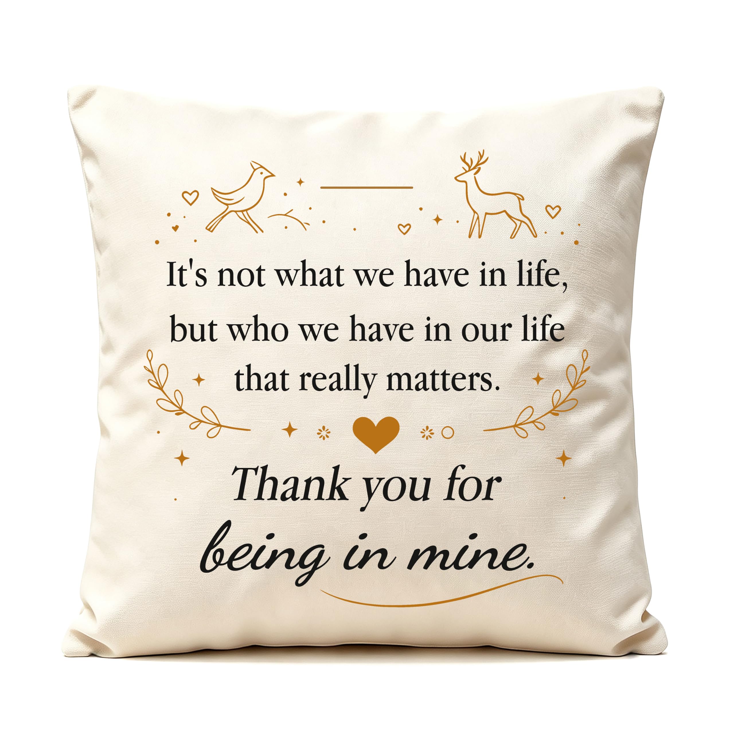 Thank You for Being in Mine Cushion Cover (It's not what we have in life)
