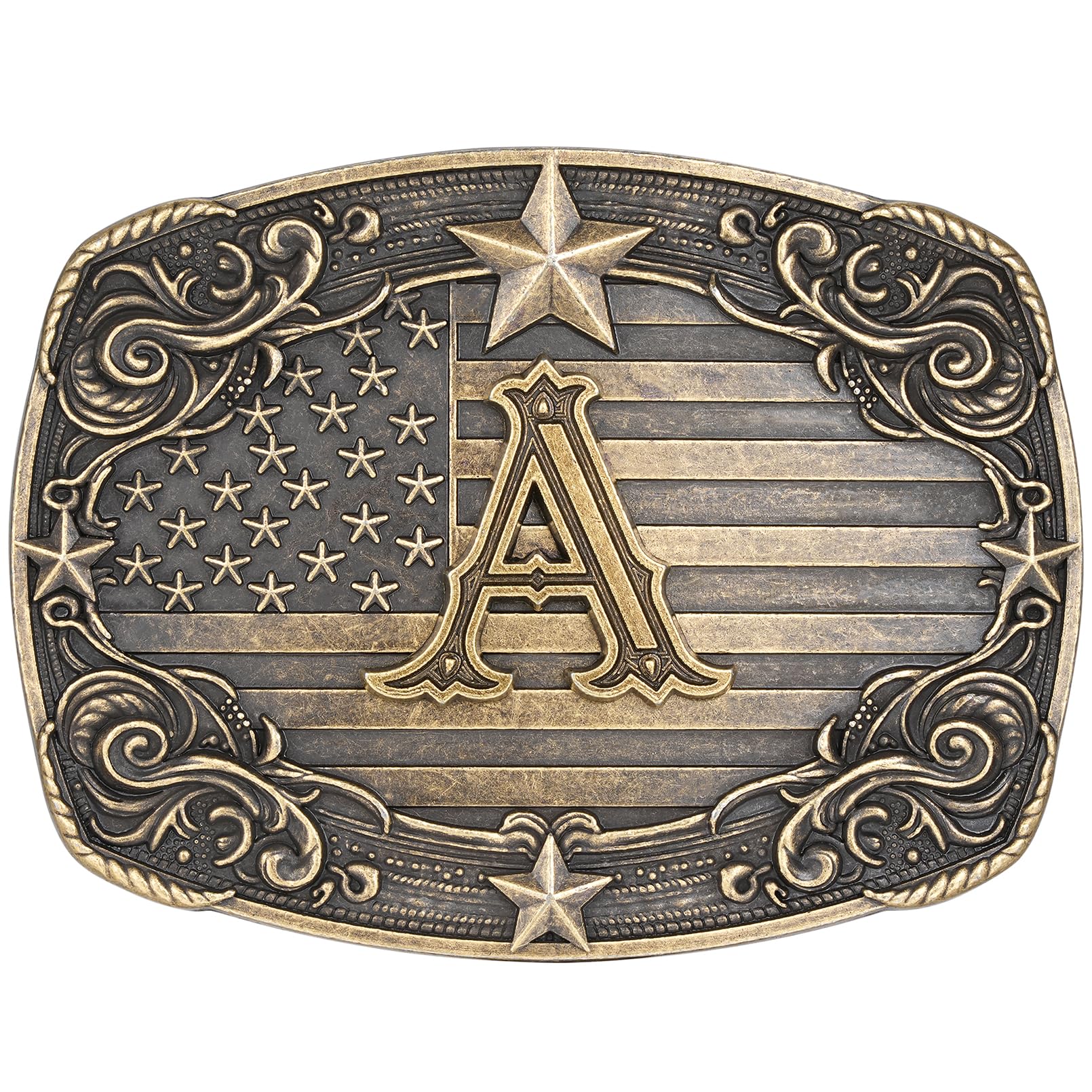 Western Belt Buckle for Men Women Initial Letter A to Z Cowboy Belt Buckle Texas Buckle hebillas vaqueras para hombre