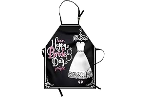 Ambesonne Bride Bib with Pocket for Bridal Shower Party