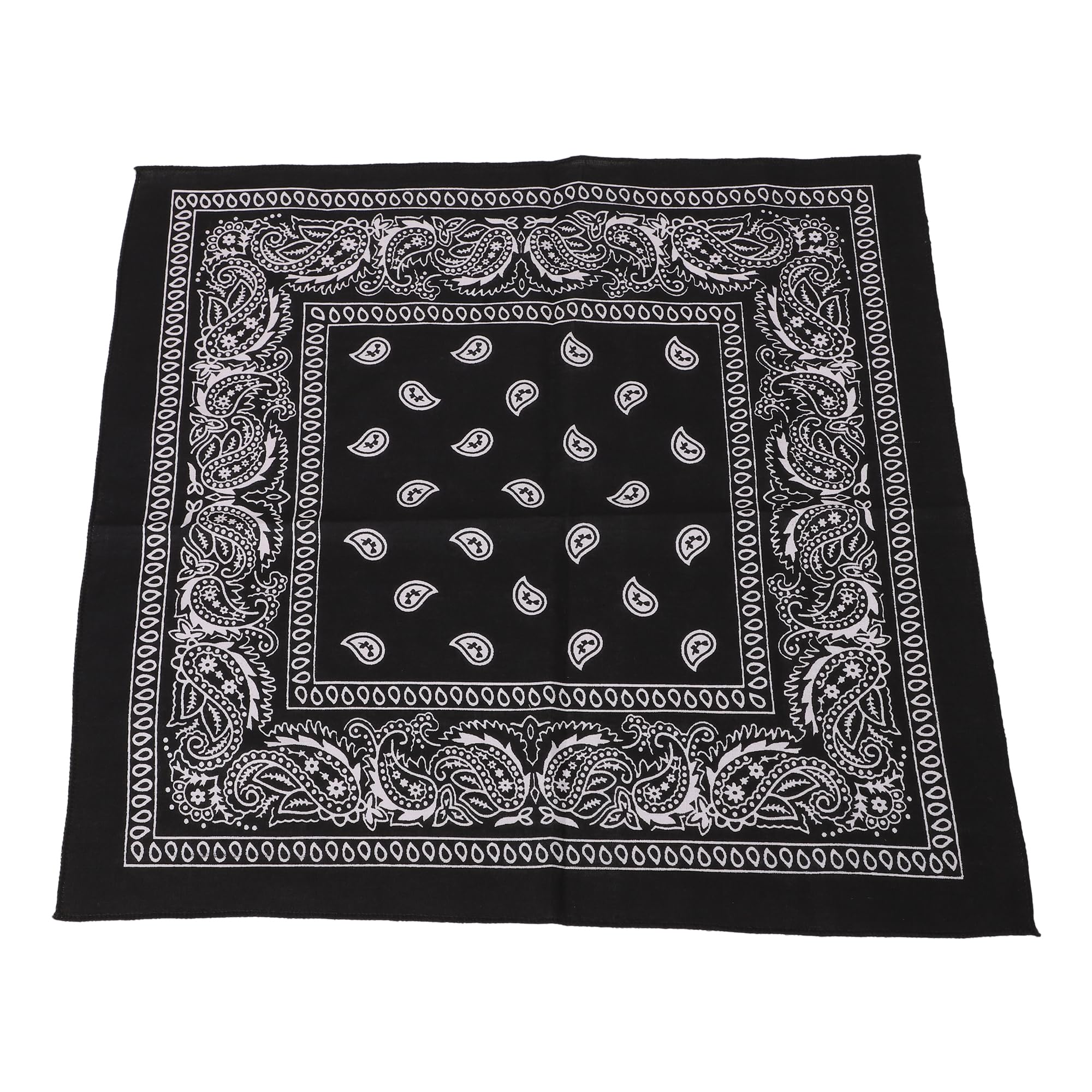 Unisex Cotton Paisley Printed Bandana Scarf | Cowboy Cowgirl Head Wrap Hair Band Headband Face Cover Handkerchief for Men Women | Multi-Purpose Square Bandanas for Biking Styling-image-47