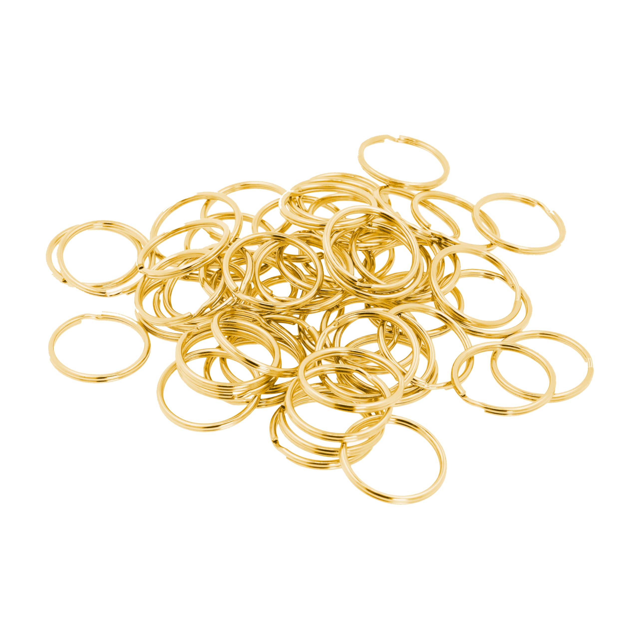 Mandala Crafts Metal Key Rings - Round Keychain Rings - 100 Set Bulk Keyrings