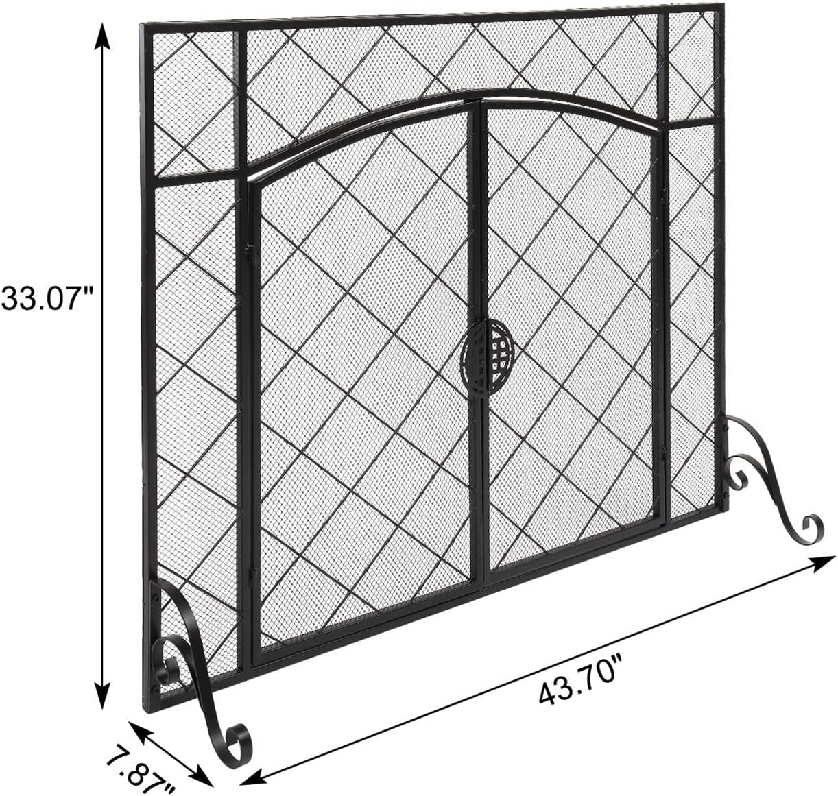 Fireplace Screen Fireplace Screen Fire Screen Small Grid Fireplace Screens Decorative Double Door Square Spark Screen Wrought Iron Fence Fireplace Spark Mesh