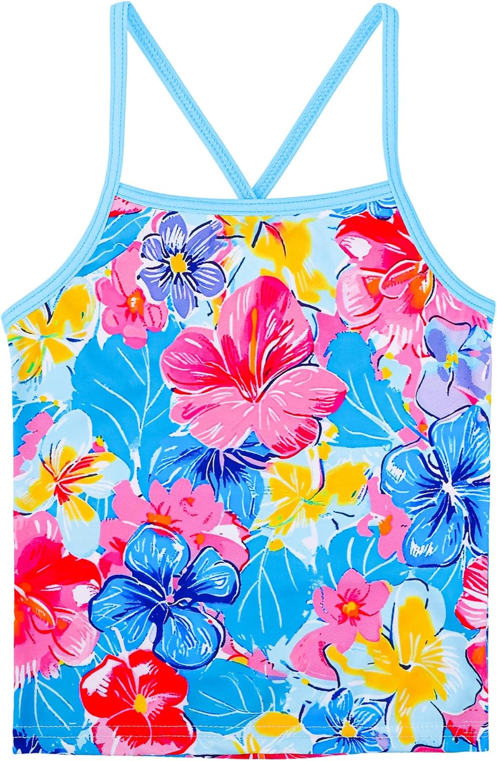 TFJH E Girls Bikini Swimsuits 2-Pieces Tankini Bathing Suits Rashguard Set 3-12Y - Image 2