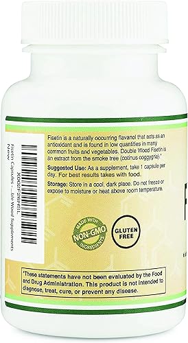 Miniatura 4 de Suplemento de fisetina - 100 mg de flavnonoles bioactivos, 60 unidades (suplemento de polifenoles bioflavonoides similar a la apigenina, luteolina y