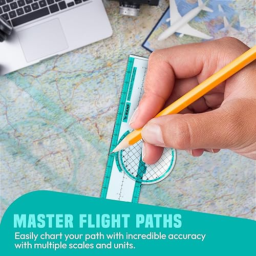 Miniatura 7 de Destination Departure Regla de diapositiva del trazador de la aviación Ordenador Piloto del avión del vuelo del estudiante accesorios del estudiante