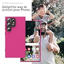 YATWIN Silicone Back Case for Samsung Galaxy S24 Ultra, Soft-Touch Phone Back Cover for Samsung Galaxy S24 Ultra - Magenta gallery image