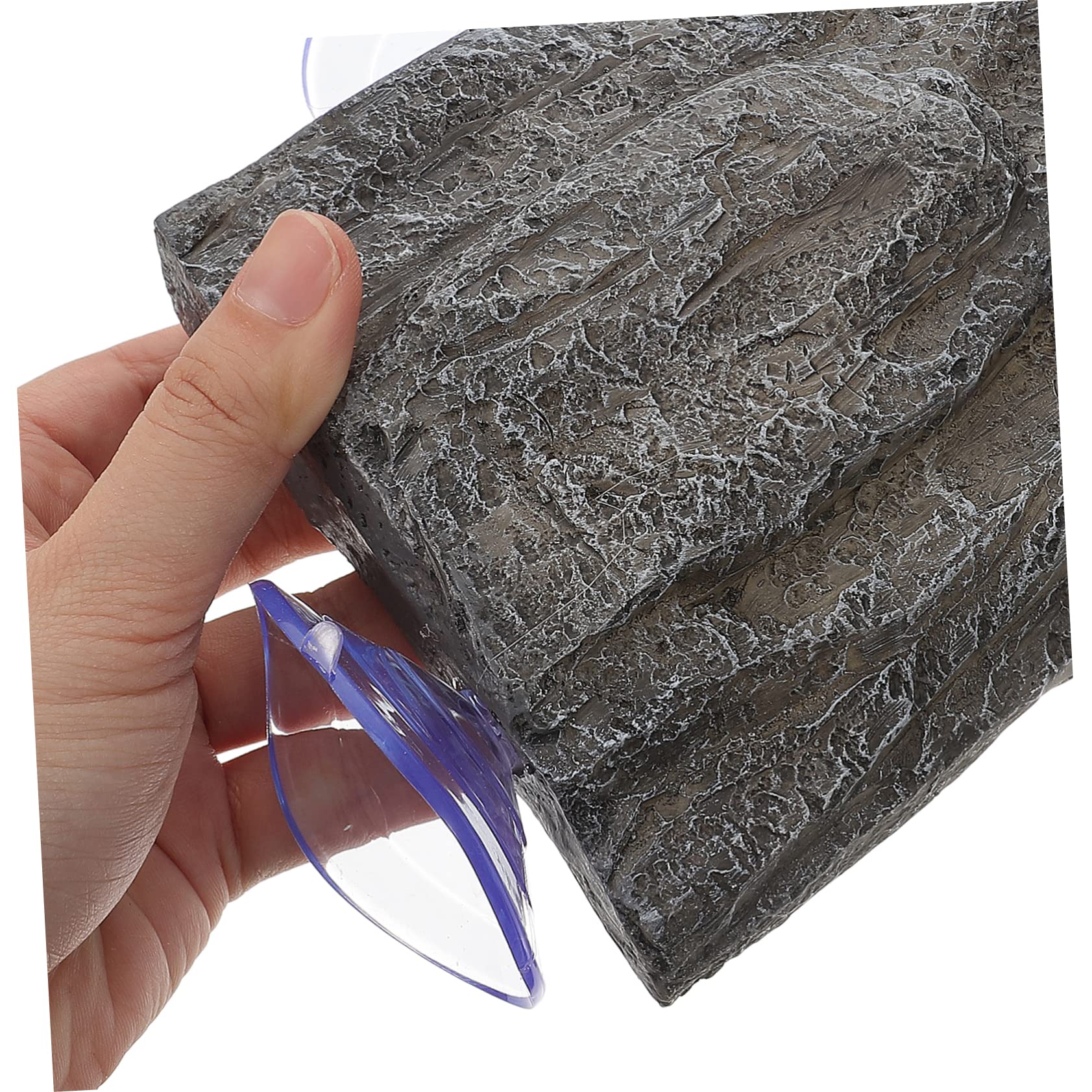 Hohopeti Plataforma para Bañarse para Tortugas con Ventosas Resistentes de Resina para Acuario Elemento Funcional para Reptiles Acuáticos
