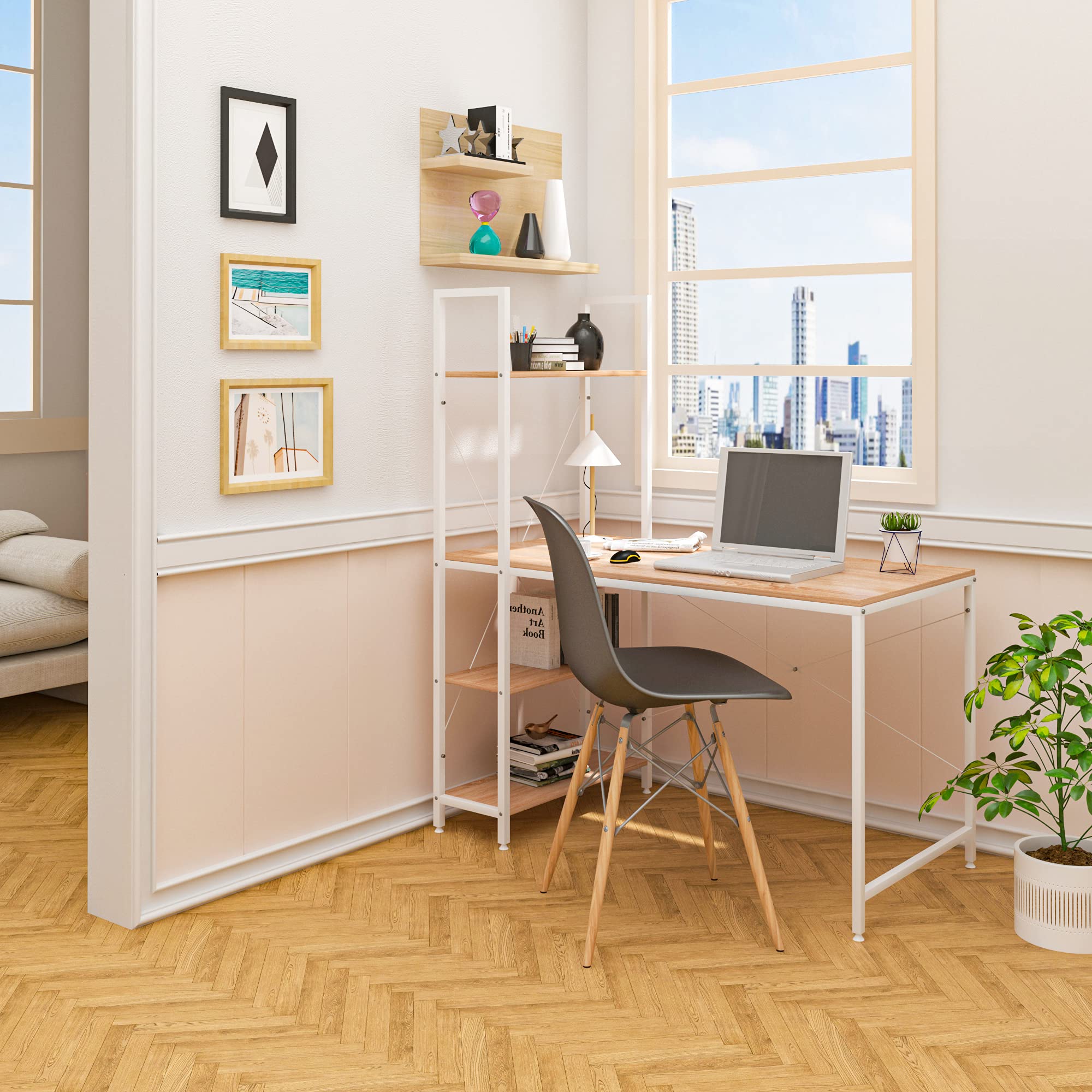 WOLTU Bureau d'Ordinateur, Table Informatique avec Rangement