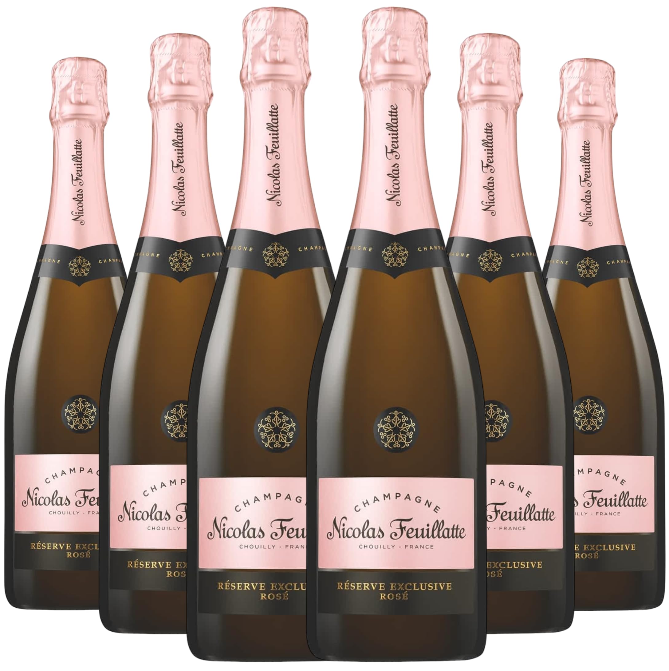 Nicolas Feuillatte - Champagne Rosé - Lot de 6 bouteilles 75 cl