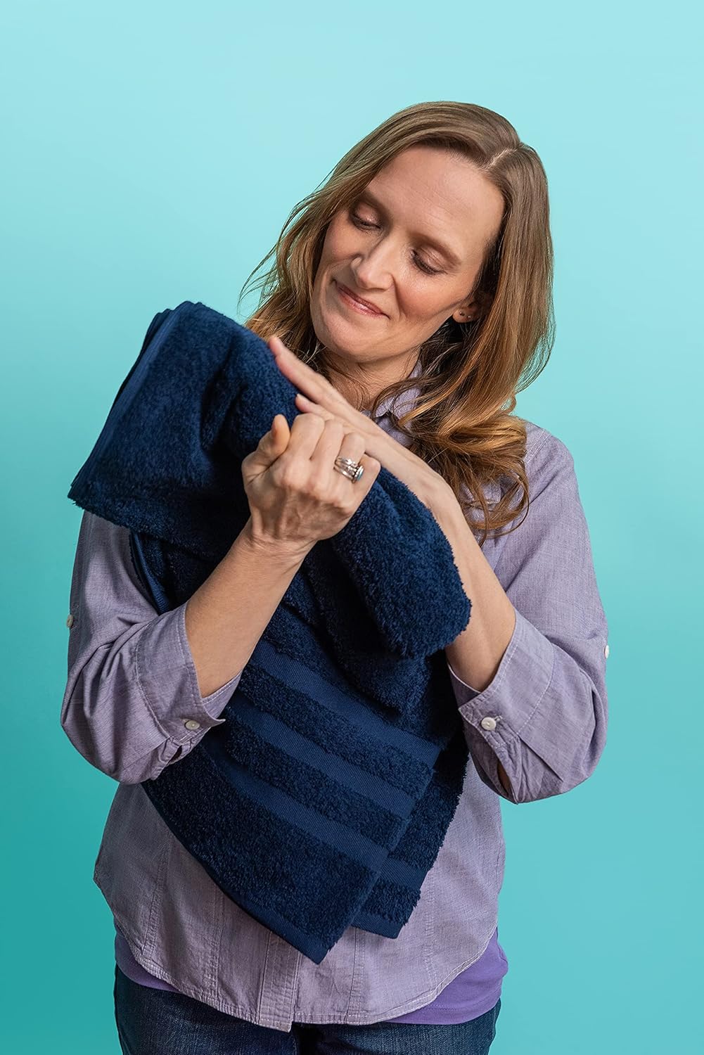 Turkish Cotton Bath Towel Set 8 Piece, 2 Bath Towels, 2 Hand Towels, and 4 Washcloths, Turkish Cotton Towels for Bathroom, Shower, Spa, Soft and Absorbent : Everything Else