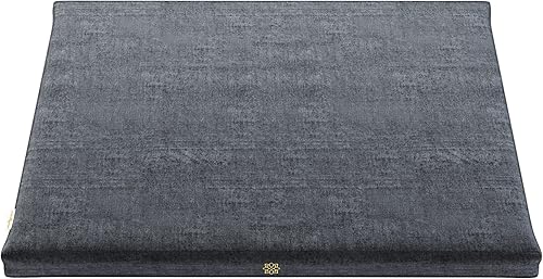 Tapete de meditación Zabuton de terciopelo consciente y moderno, cojín rectangular grande para yoga para arrodillarse o sentarse Funda extraíble