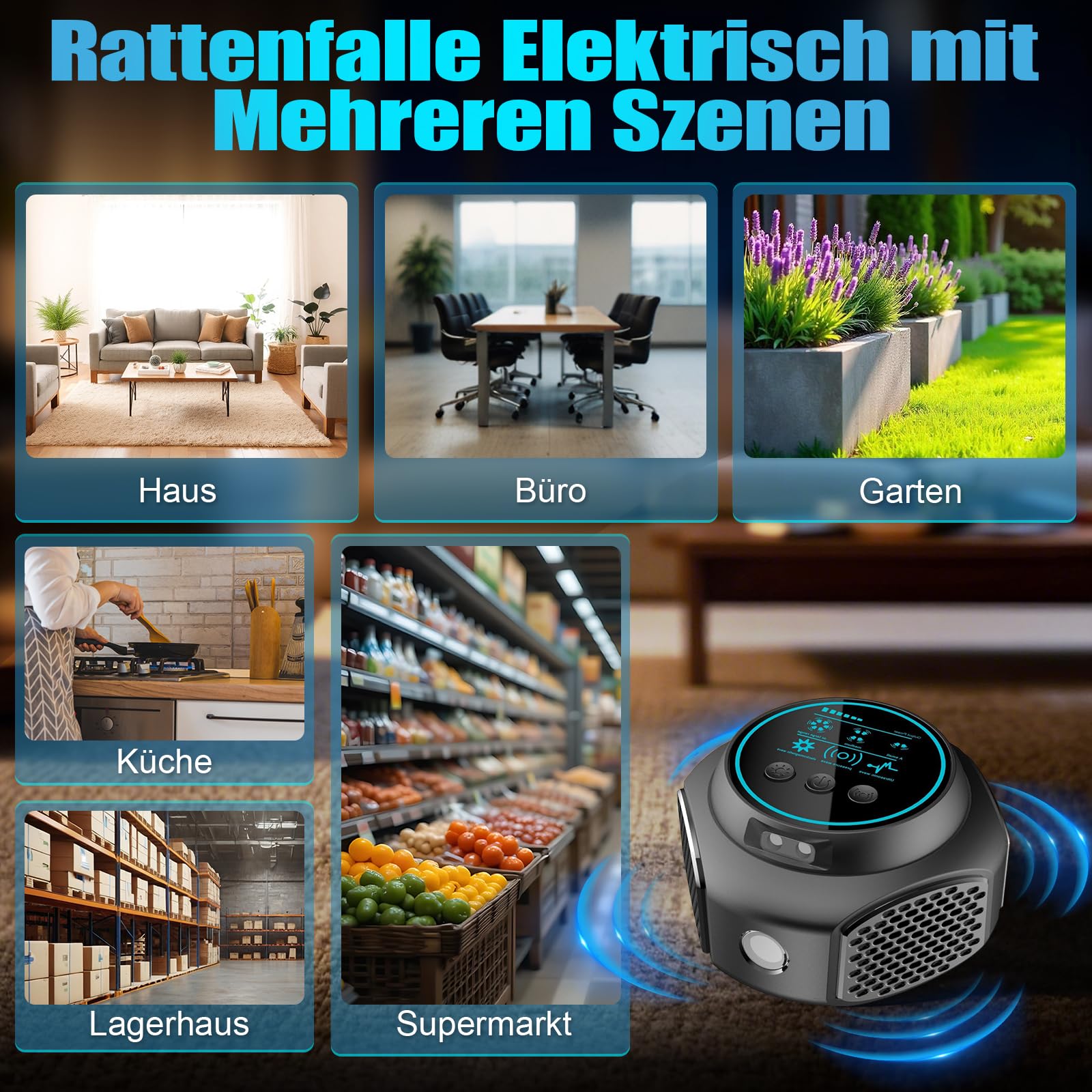 Ultraschall Maus und Ratten 360°, Ultraschall Mäuseabwehr mit Stecker, Mäuseabwehr Rattenabwehr mit Ultraschall, Ultraschall Gegen Ratten für Nagetiere, Mäuse, Eichhörnchen, Spinnen, Plötze