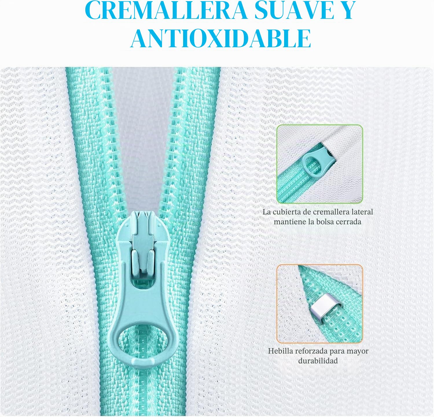 OTraki Bolsas para Lavadora con Asas 50 x 60cm 2PCS Bolsa para Ropa Sucia Reutilizable Bolsa para la Colada Grande con Cremallera para Ropa Delicada, Dormitorios Universitarios y Apartamentos