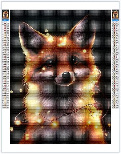 Noche Kit de pintura de diamantes de zorro 5D, kit de pintura de diamante de zorro de taladro completo, kits de pintura de diamantes de imitación disponible en Yaxa Colombia