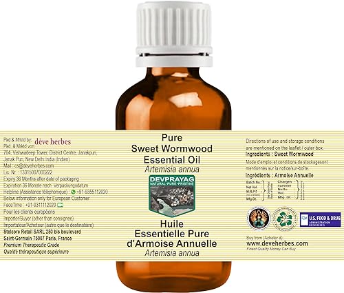 Miniatura 2 de Devprayag Aceite esencial de ajenjo dulce puro (Artemisia annua) destilado al vapor 1.0 fl oz (1 oz)