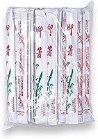 HUOZHI Chinese Bamboo Disposable Chopsticks - 100 Pairs 9 Inch with Printed Directions, Ideal for Home & Food Service