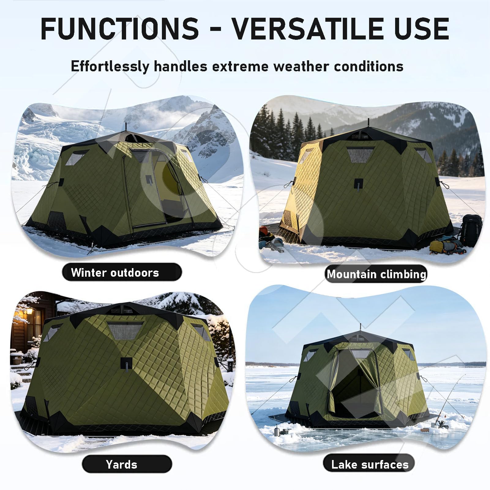Tenda da Pesca sul Ghiaccio per 5‑6 Persone Blue