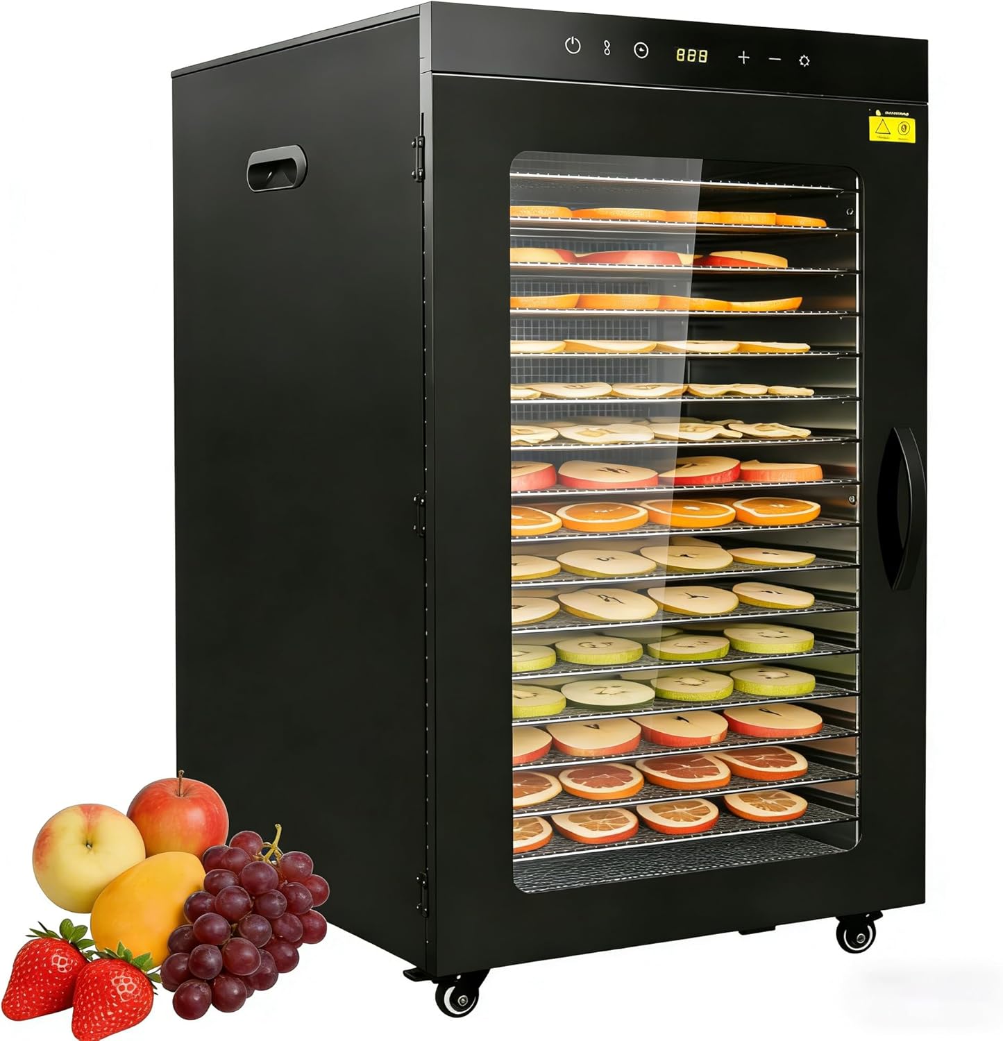 Hakka Commercial Food Dehydrator Machine, 20 Trays Professional Fruit Dryer for Dried Jerky/Meat/Vegetables/Fruits/Meat/Dog Treats/Herbs, Stainless Steel, 2000W