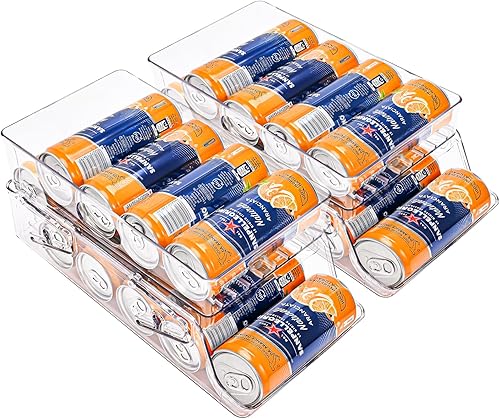 Puricon Organizador de latas delgadas plegable mediano, dispensador de bebidas automático para latas altas delgadas de 8.3 onzas (8.5 fl oz) - latas