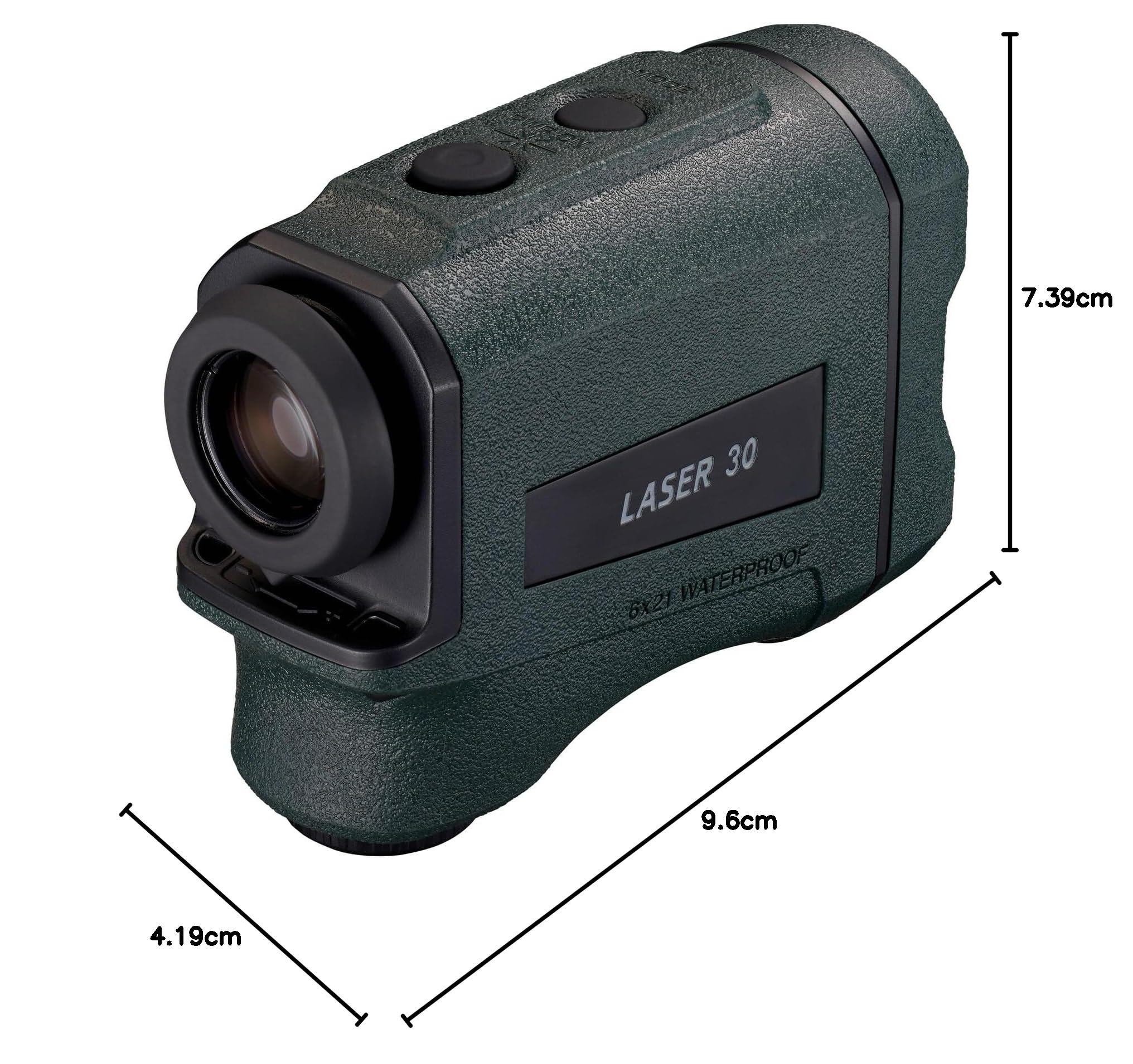 Nikon Laser 30 Telemetro Potente ed Accurato, Schermo OLED, Compatto e Robusto, Nero