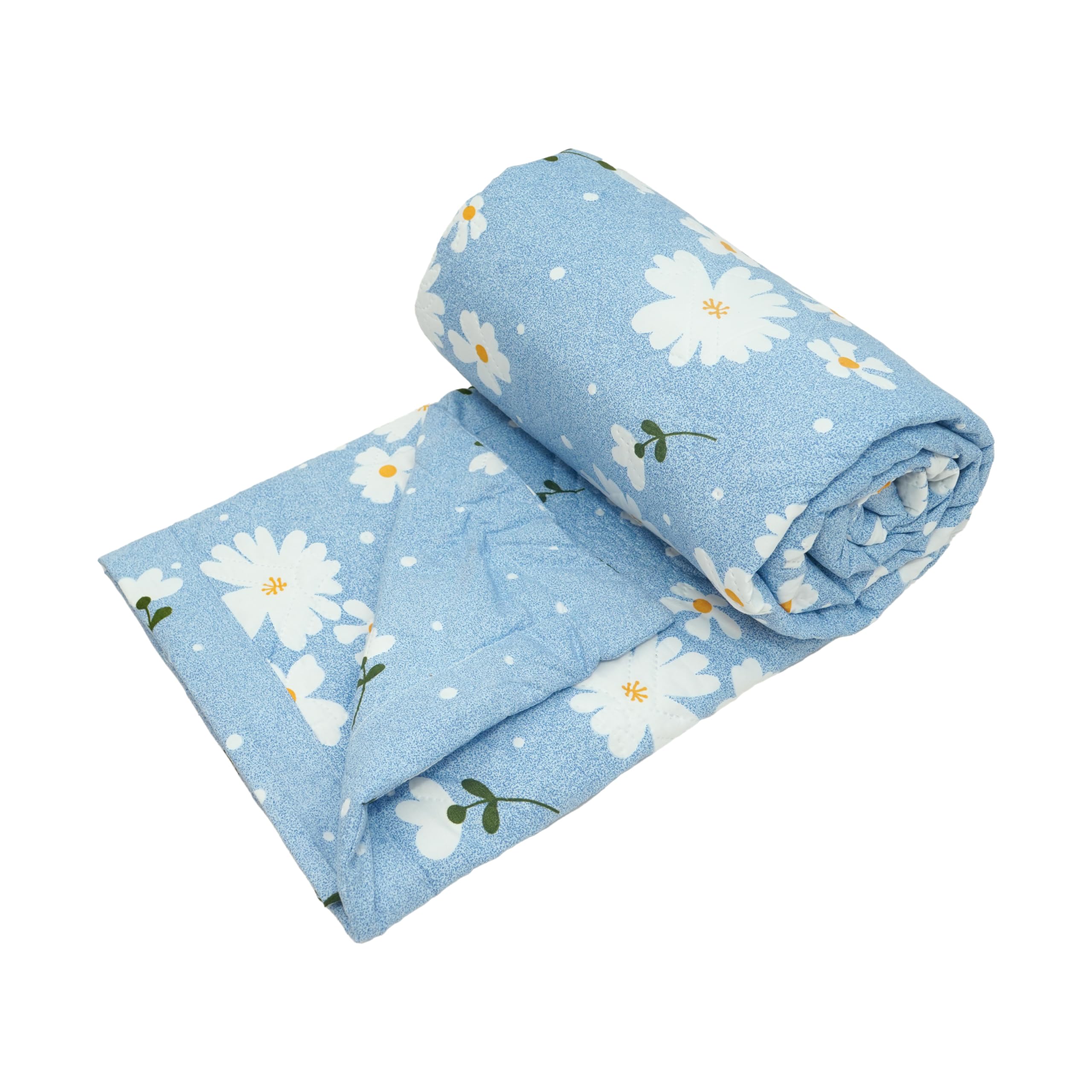 Single Bed Comforter with Stitchless Ultrasonic Technology - Thread-Free Durable AC Quilt - No Fraying Pinsonic Blanket, Machine Washable Soft Microfiber Bedspread-image-9