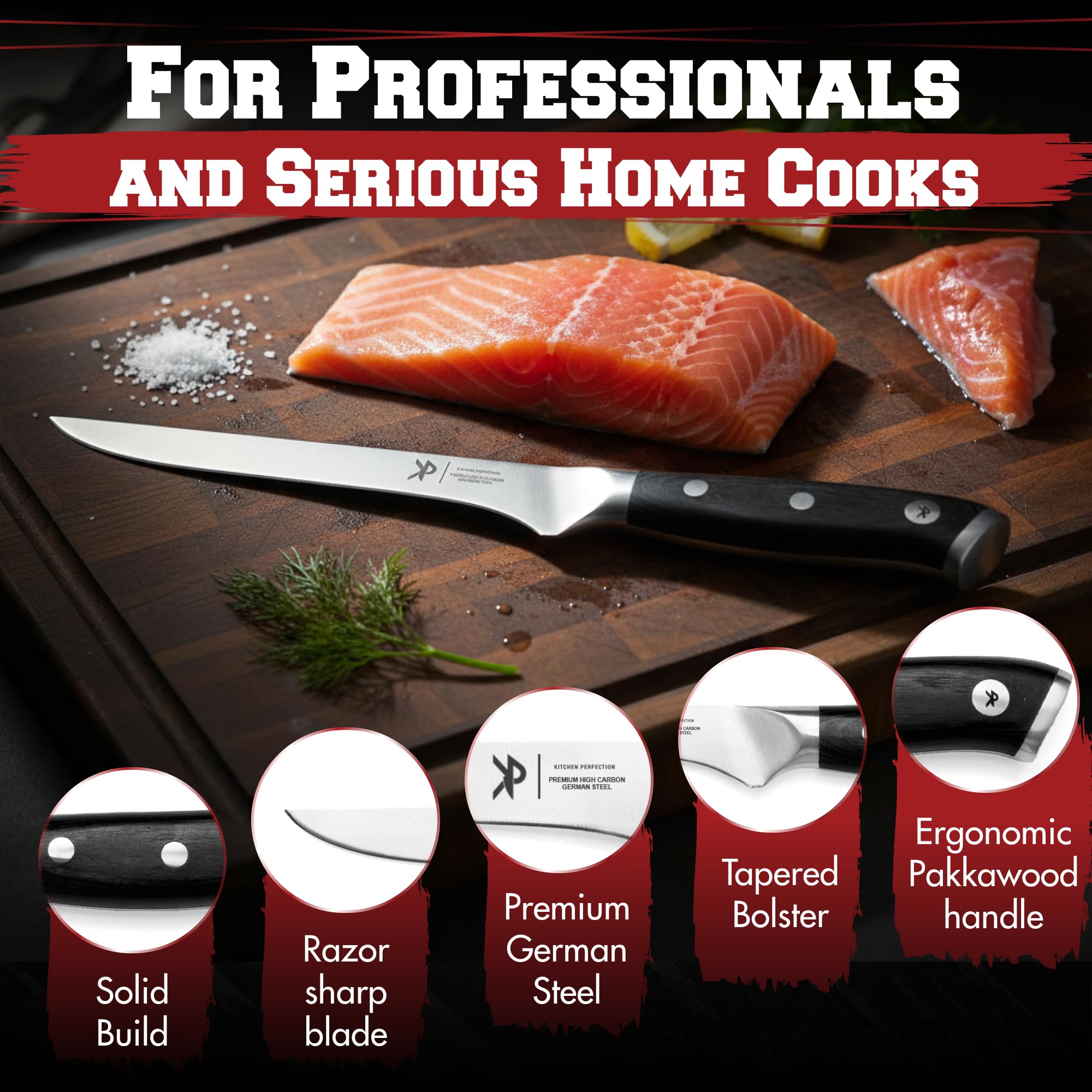 Kitchen Perfection 6" Boning Knife - Precision Meat Cutting -3 Kitchen Perfection 6" Boning Knife - Precision Meat Cutting -3