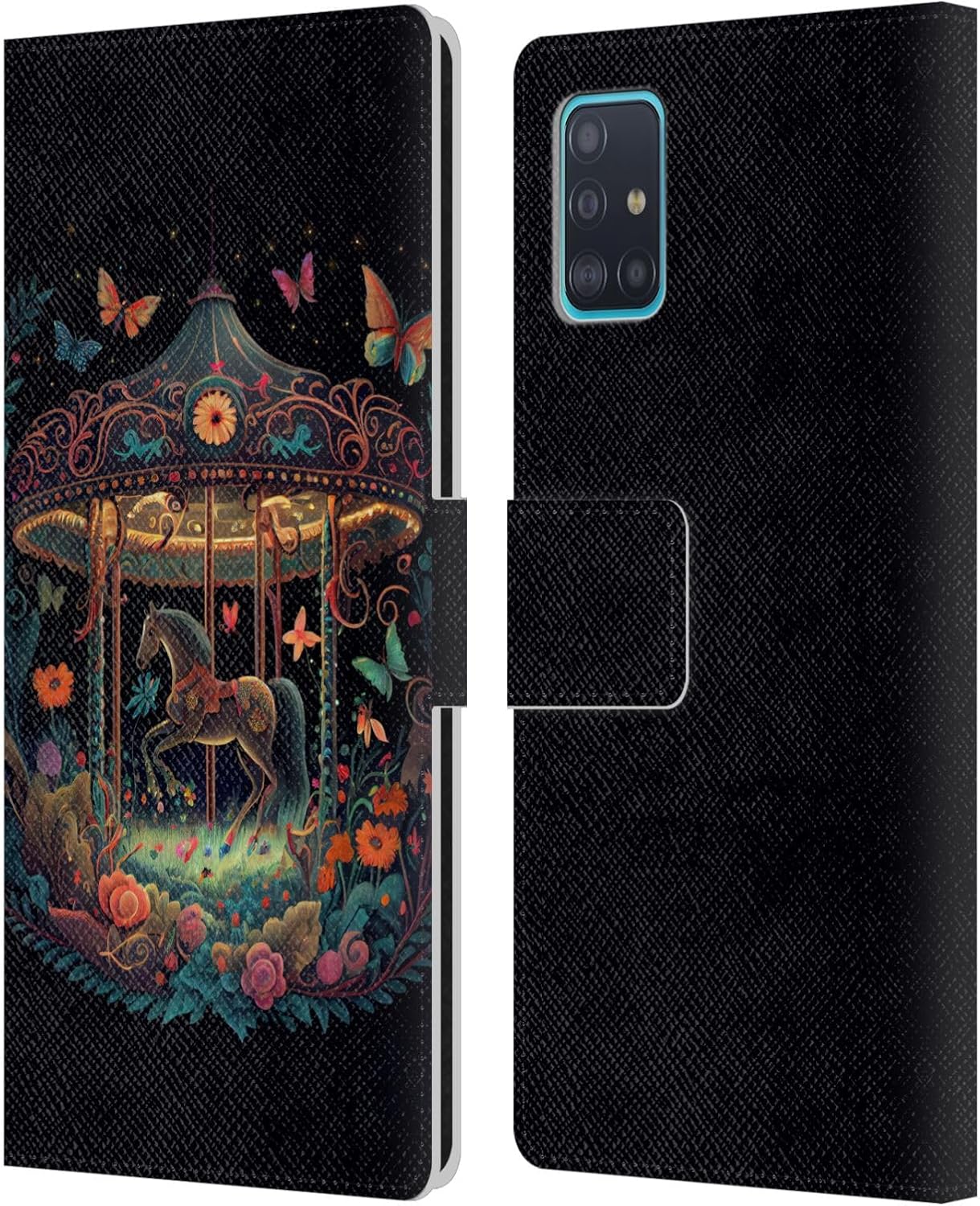 Head Case Designs Officially Licensed JK Stewart Hummingbird Graphics Leather Wallet Case Compatible with Samsung Galaxy A51 (2019)