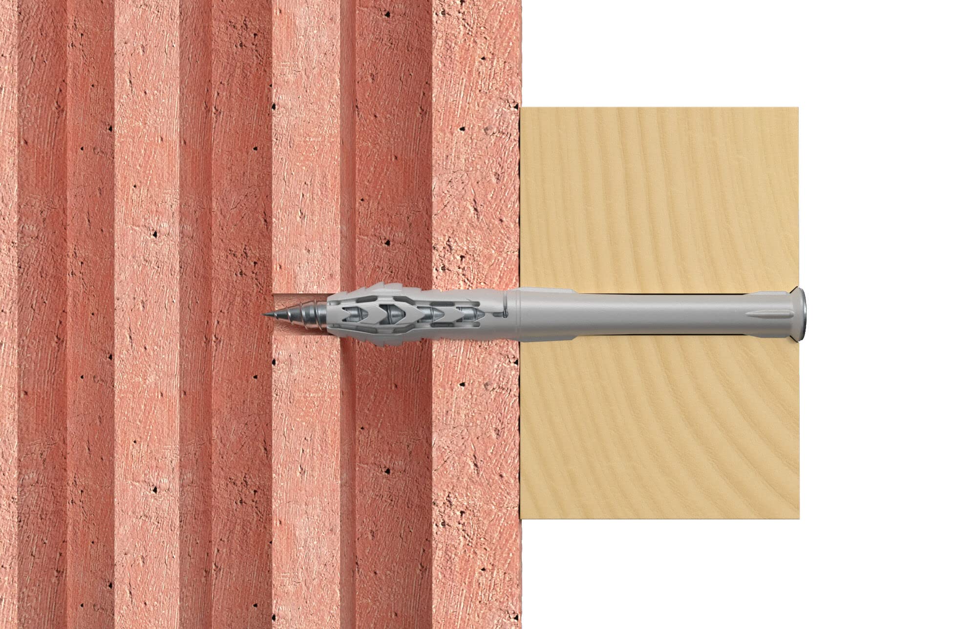 fischer Frame Fixing SXR 8 x 60 Z with countersunk Wood Screw K SB-Card, 94641, Gray - Image 3