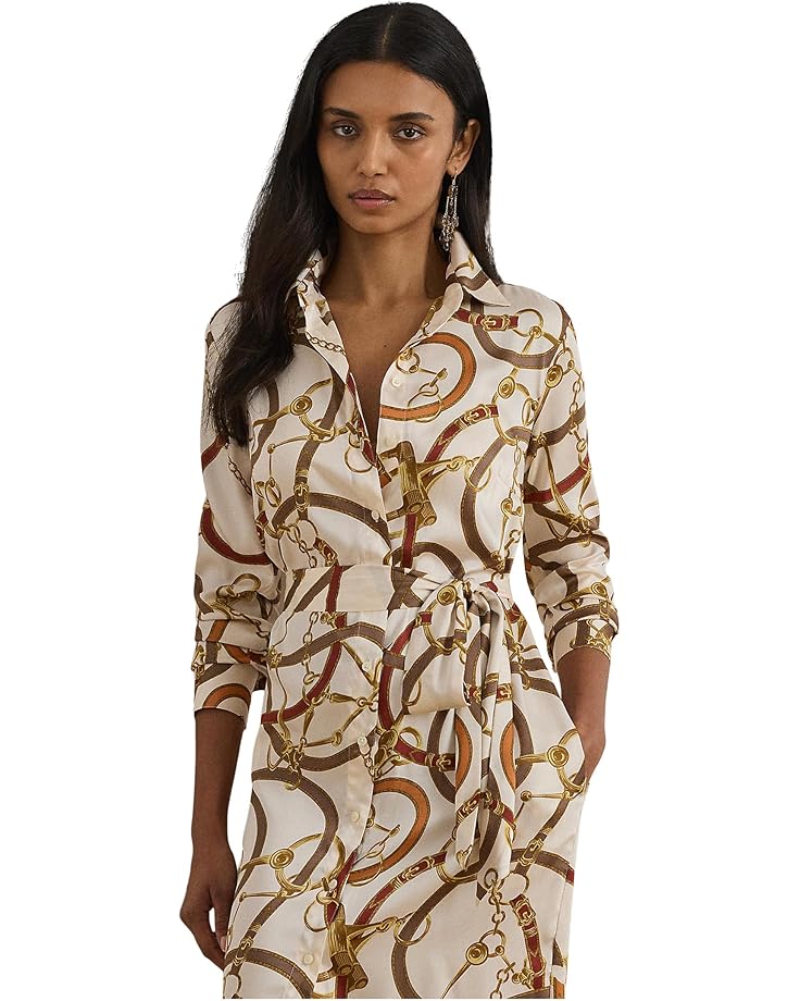 Lauren Ralph Lauren Belting-Print Twill Shirtdress - Main View