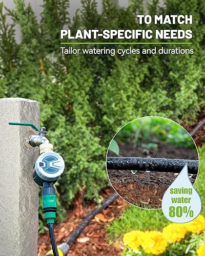 Miniatura 8 de RAINPOINT Temporizador de agua WiFi, temporizador de agua inalámbrico inteligente para jardín, controlador de sistema de riego, control remoto por