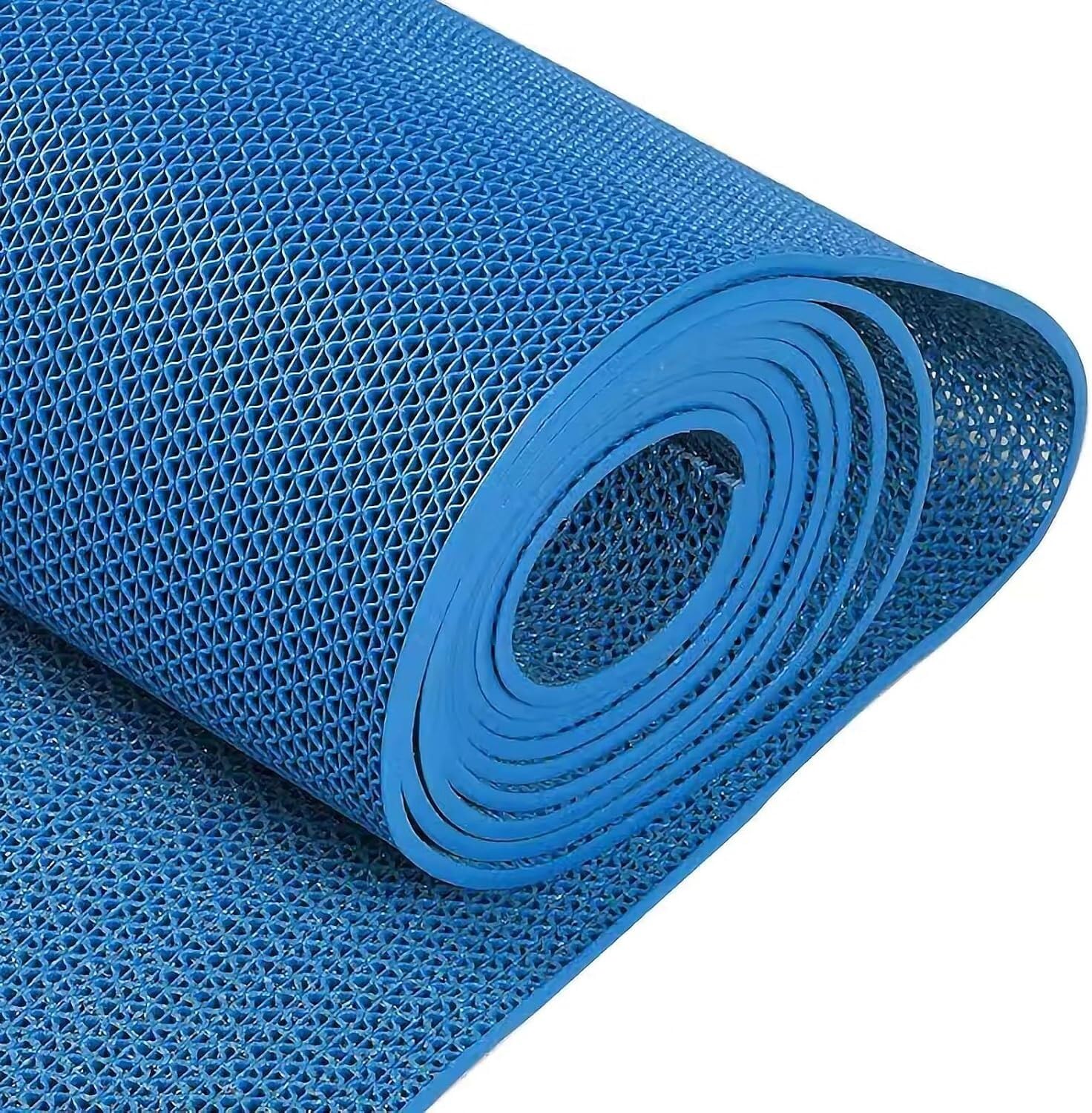 Hpthly Blue Pvc Drainage Mats, Anti-Slip Wet Area Mats, Bathroom Mats, Swimming Pool Mats, Indoor And Outdoor Hollow Door Mats,-90Cmx500cm