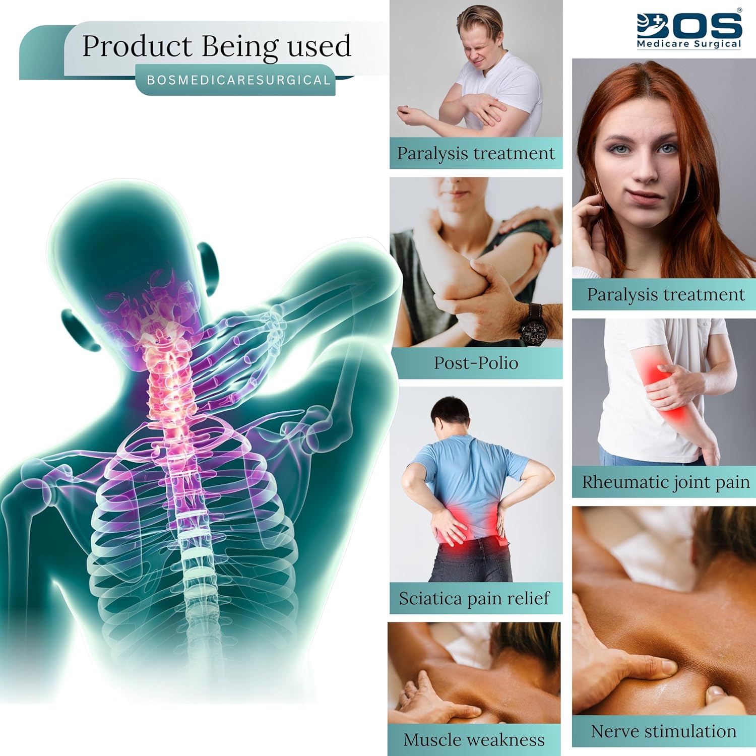 BOS Medicare Surgical Electronic Faradic Stimulating Machine for muscle pain relief, nervous stimulation therapy, physiotherapy device | Dual Mode AC/DC | Portable physio equipment for clinics and home use BOS Medicare Surgical Electronic Faradic Stimulating Machine for muscle pain relief, nervous stimulation therapy, physiotherapy device | Dual Mode AC/DC | Portable physio equipment for clinics and home use