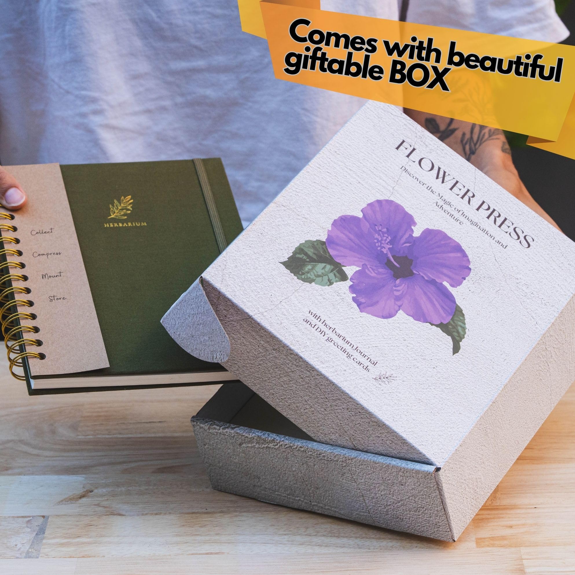 Kit De Prensa De Flores Y Hojas De Madera JIVIMOCO, Set De 15x15 Cm Con Placas, Esponjas Y Papeles Protectores, Para Manualidades DIY