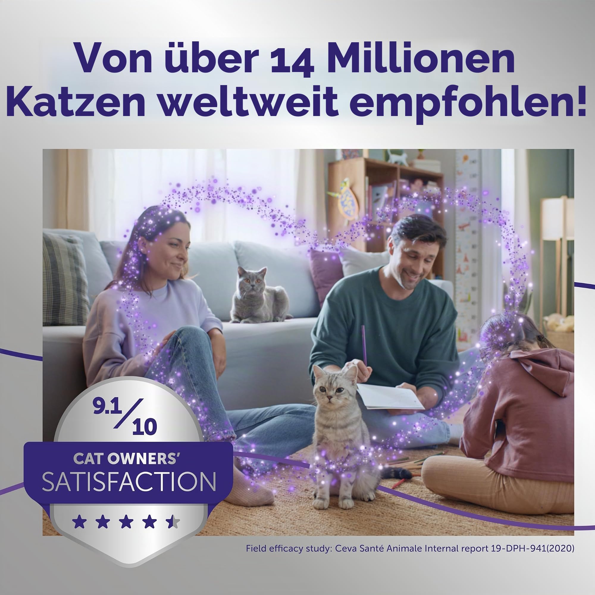 Feliway Optimum 30 Tage Katzen-beruhigende, geruchlose Nachfüllpackung für Pheromon-Diffusor, 48 ml – hilft Anzeichen von Stress bei Katzen und Kätzchen, von Tierärzten empfohlen, medikamentenfrei